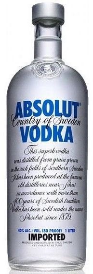 Absolut vodka 1 litr40%