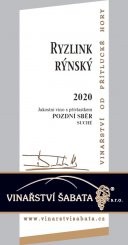 Šabata Ryzlink rýnský 2020 č.š.24/2020